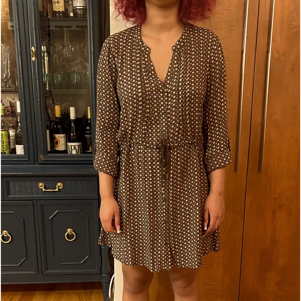 Denmark’s ONLY Blue Behavior 3/4 sleeve mini dress, size 34/S.